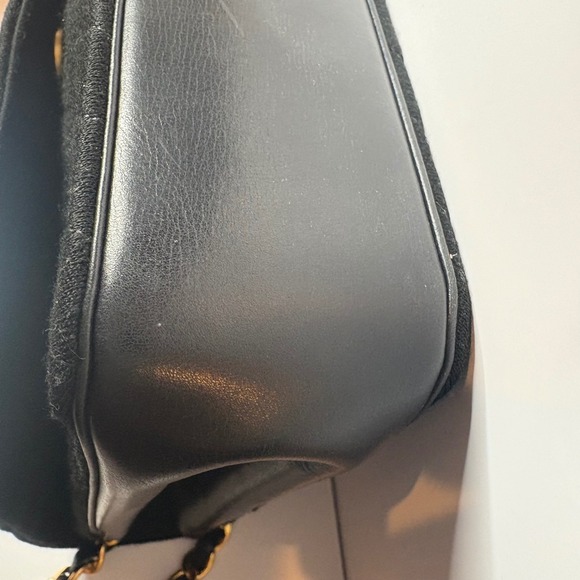 Chanel Single Flap Diagonal Stitch Vintage Jersey Crossbody Bag Gold Hardware - Picture 9 of 16